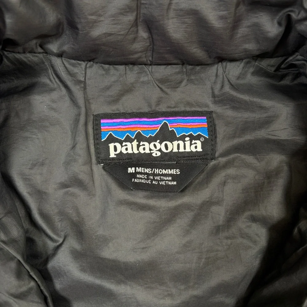Patagonia Nano Puff Jacket Mens Medium Grey Quilted Full Zip Puffer Coat Worn